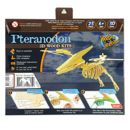 Heebie Jeebies - 3D Wooden Pteranodon Model Kit