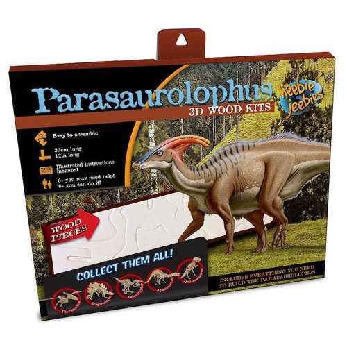 Heebie Jeebies - 3D Wooden parasaurolophus Model Kit