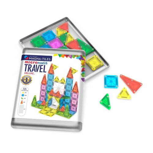 MAGNA-TILES - microMAGS Travel Set Deluxe - 55 Piece Set