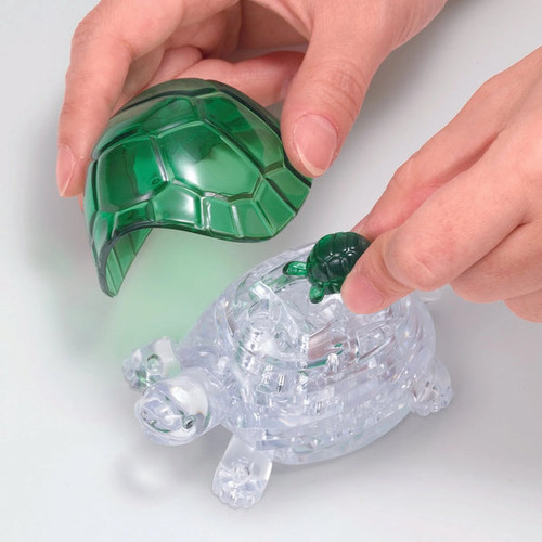Crystal Puzzle 3D - Green Turtles 37 piece
