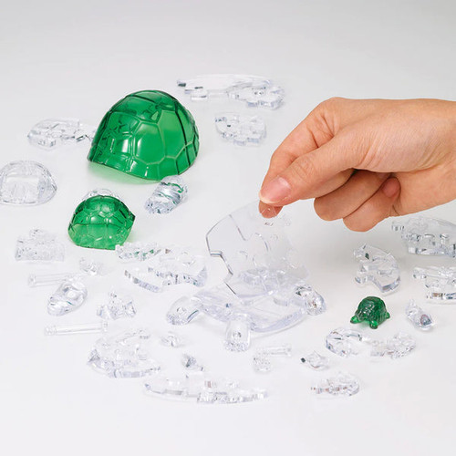 Crystal Puzzle 3D - Green Turtles 37 piece