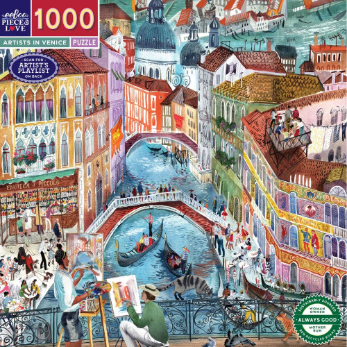 eeBoo 1000pc - Artists in Venice Puzzle