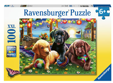Ravensburger 100pc - Puppy Picnic Puzzle *Very minor box damage on back of box*