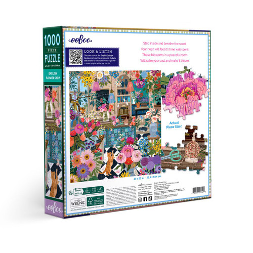 eeBoo 1000pc - English Flower Shop Puzzle