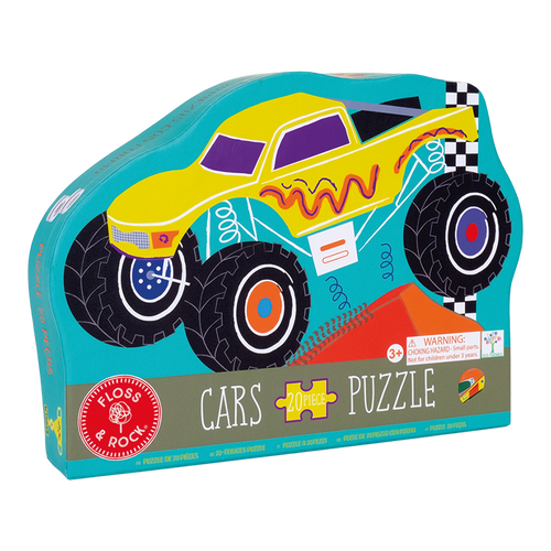 Floss & Rock 20pc - Cars Shaped Puzzle