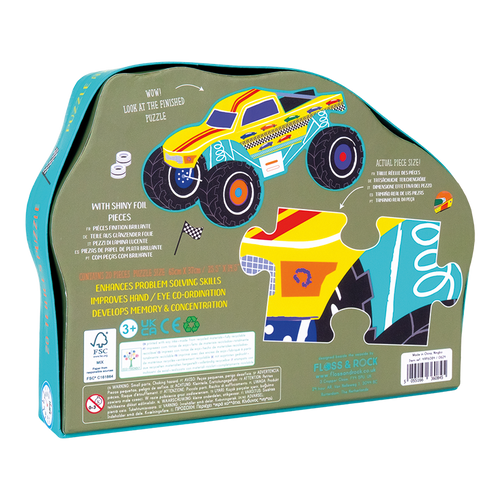 Floss & Rock 20pc - Cars Shaped Puzzle