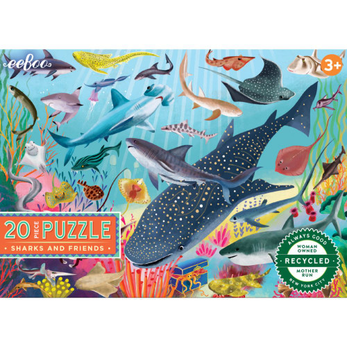 eeBoo 20pc - Sharks and Friends Puzzle