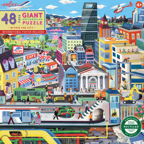 eeBoo 48pc - Within the City Giant Puzzle