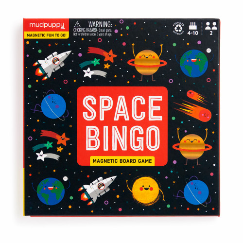 Mudpuppy - Space Bingo Magnetic Board Game