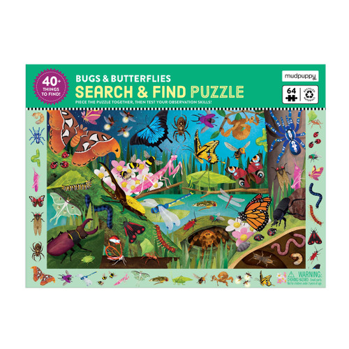 Mudpuppy Search & Find 64pc - Bugs & Butterflies Puzzle
