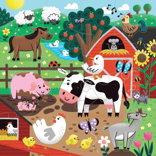 Mudpuppy 25pc - Farm Friends Floor Puzzle