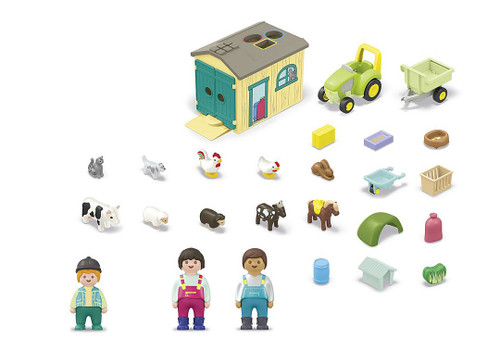 Playmobil Junior - Farm Adventure with Tractor, Trailer, and Animal Friends 71656