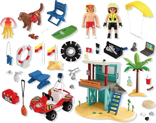 Playmobil - My Life - Lifeguard Tower with Beach Buggy 71903