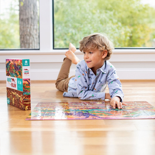 Crocodile Creek - Above & Below 60pc - Dinosaur Puzzle