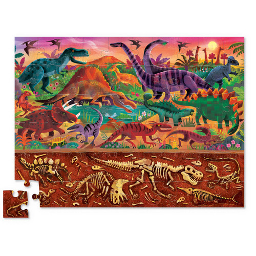Crocodile Creek - Above & Below 60pc - Dinosaur Puzzle