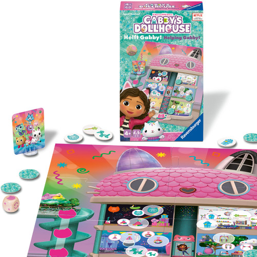 Ravensburger -  Gabby's Dollhouse - Helping Gabby Bring-Along Game