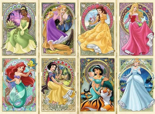 Ravensburger 1000pc - Disney Art Nouveau Princesses Puzzle
