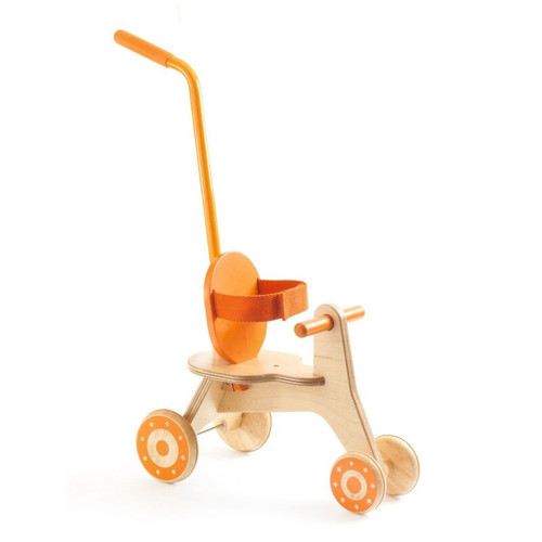 Djeco - Pomea Collection - Wooden Tricycle with Metal Handle