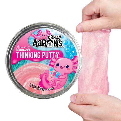 Crazy Aaron's Thinking Putty - Amazing Axolotl 4" Tin
