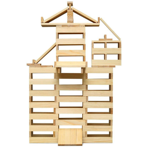 Micki - Wooden Natural Building Planks, 200 pcs