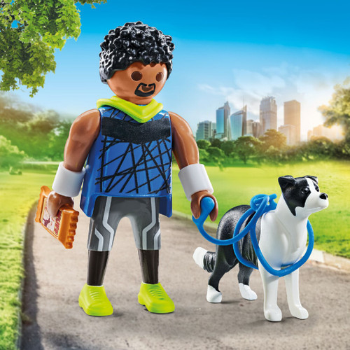 Playmobil - My Life -  Jogger with Border Collie 71740