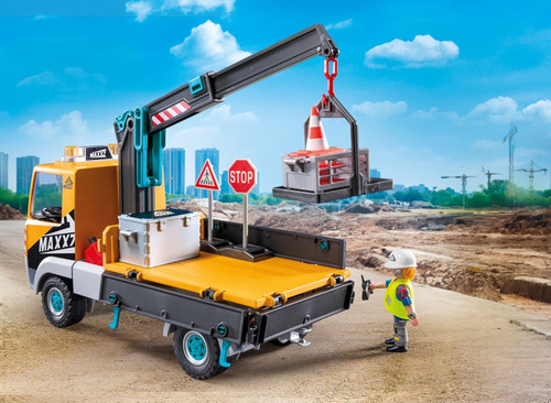 Playmobil - Action Heroes - Construction Truck with Crane 71750