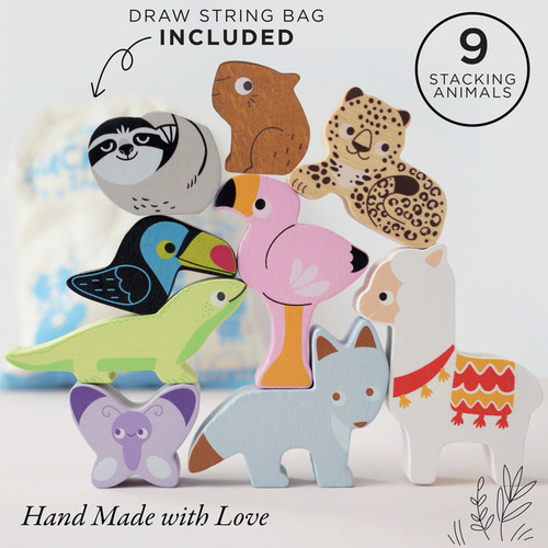 Le Toy Van - Andes Stacking Animals & Bag