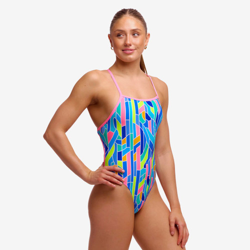 Funkita - Ladies Tie Me Tight One Piece Swimmers - Pillared