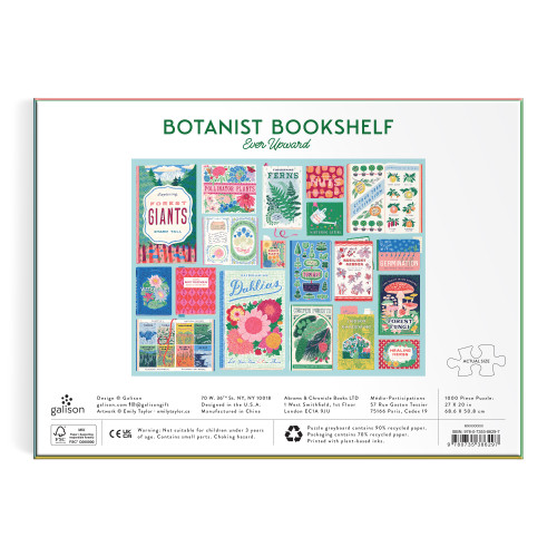Galison 1000pc - Ever Upward Botanist Bookshelf Puzzle