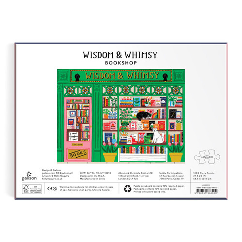 Galison 1000pc - Wisdom and Whimsy Bookshop Foil Puzzle