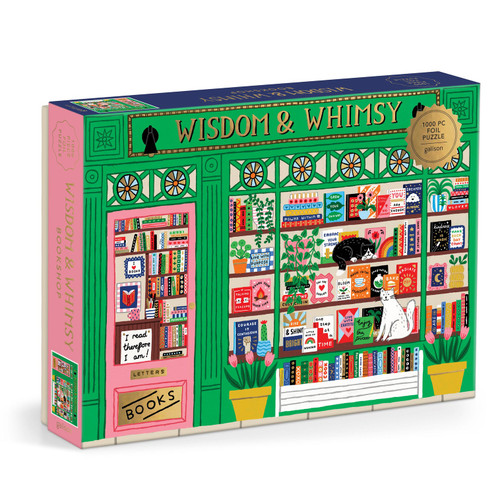 Galison 1000pc - Wisdom and Whimsy Bookshop Foil Puzzle