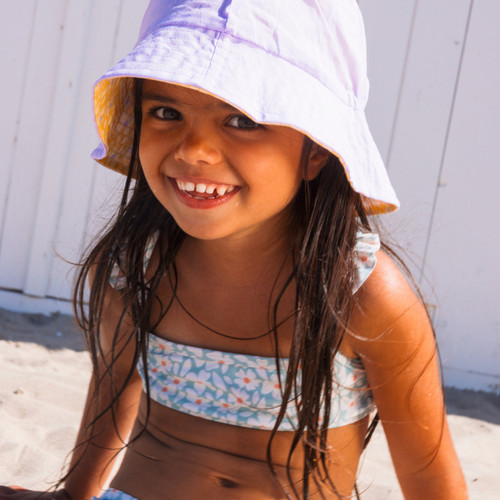 Swim Essentials - Reversible UV Sun hat - Yellow Florish