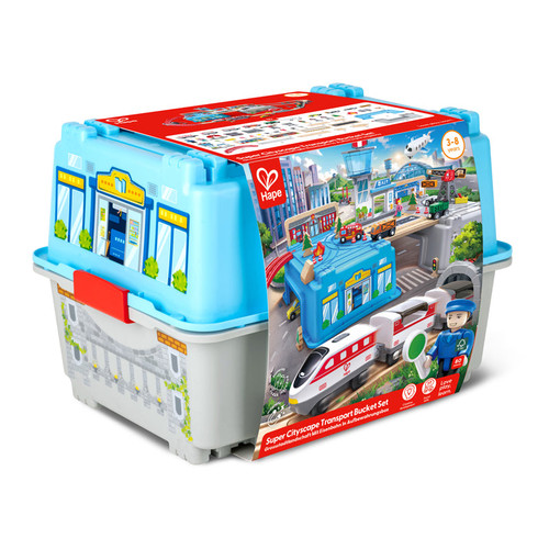 Hape Rail - Super Cityscape Transport Bucket Set