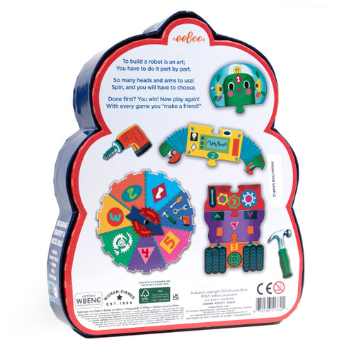 eeBoo - Build a Robot Puzzle Spinner Game