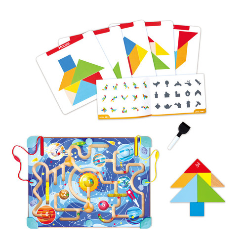 Hape - Space Maze & Tangram Board