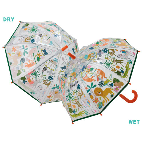 Floss & Rock Colour Changing Umbrella - Jungle