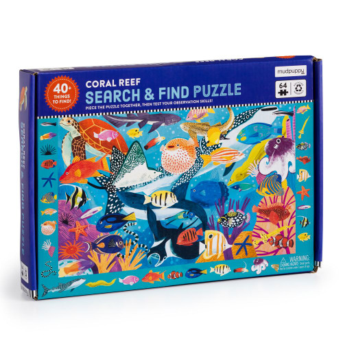 Mudpuppy Search & Find 64pc - Coral Reef Puzzle