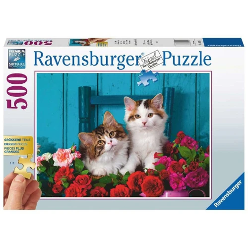 Ravensburger 500pc - Kittens & Roses Puzzle
