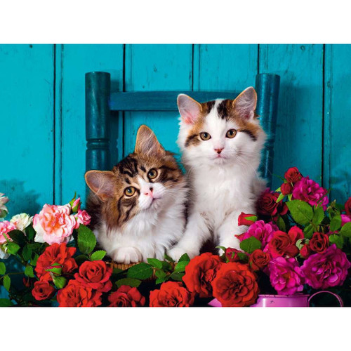 Ravensburger 500pc - Kittens & Roses Puzzle