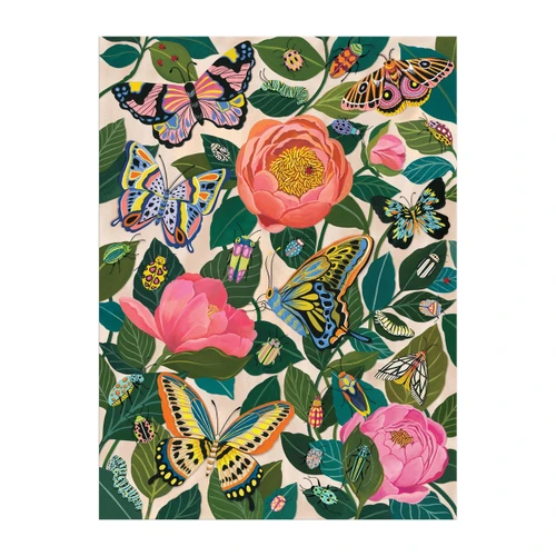 Galison 1000pc - Between the Blooms Foil Puzzle**minor box damage**