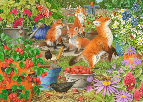 Holdson 1000pc - Garden Visitors - Foxes in the Veggie Patch Puzzle