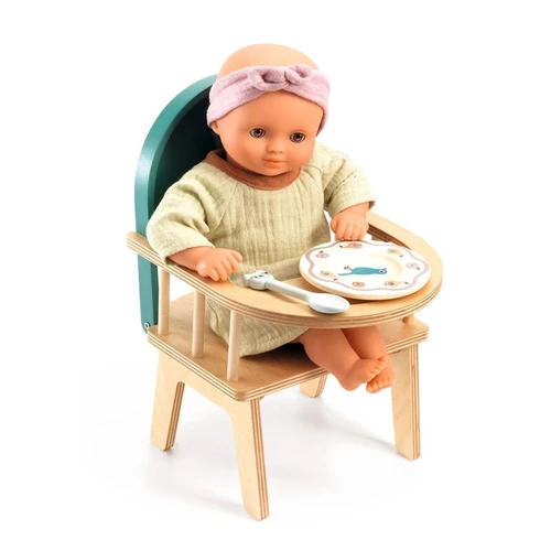 Djeco - Pomea Collection - Baby Doll High Chair