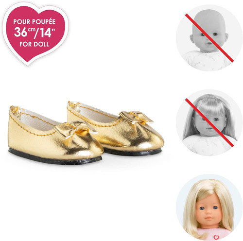 Corolle - Gold Ballet Flat Shoes for Ma Corolle 36cm Dolls
