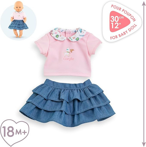 Corolle Mon Premier - A weekend in Paris T-Shirt & Skirt to fit 30cm Baby Doll