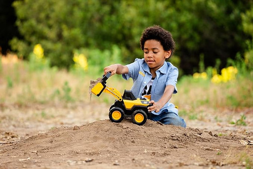 CAT Compact Steel Wheel Loader FR83427 12 inch construction toy with working loader arm and steel bucket