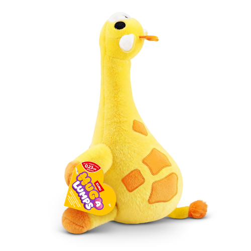 ZURU Hug-a-Lumps Gigi the Giraffe weighted fluffy plush toy in yellow and orange, baby 0.23kg soft sensory plush for babies and kids aged 0+