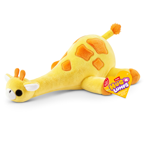 ZURU Hug-a-Lumps Gigi the Giraffe weighted fluffy plush toy in yellow and orange, baby 0.23kg soft sensory plush for babies and kids aged 0+