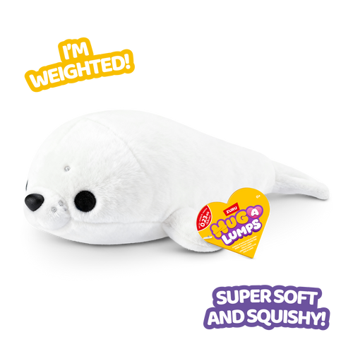 ZURU - Hug-a-Lumps Weighted Fluffy Plush Baby 0.23Kg - Sandy the Seal