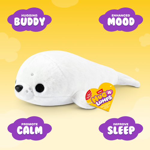 ZURU - Hug-a-Lumps Weighted Fluffy Plush Baby 0.23Kg - Sandy the Seal