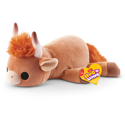 ZURU Hug-a-Lumps Lenny the Lobster weighted fluffy plush toy in bright orange, medium 1.3kg sensory plush for kids aged 3+